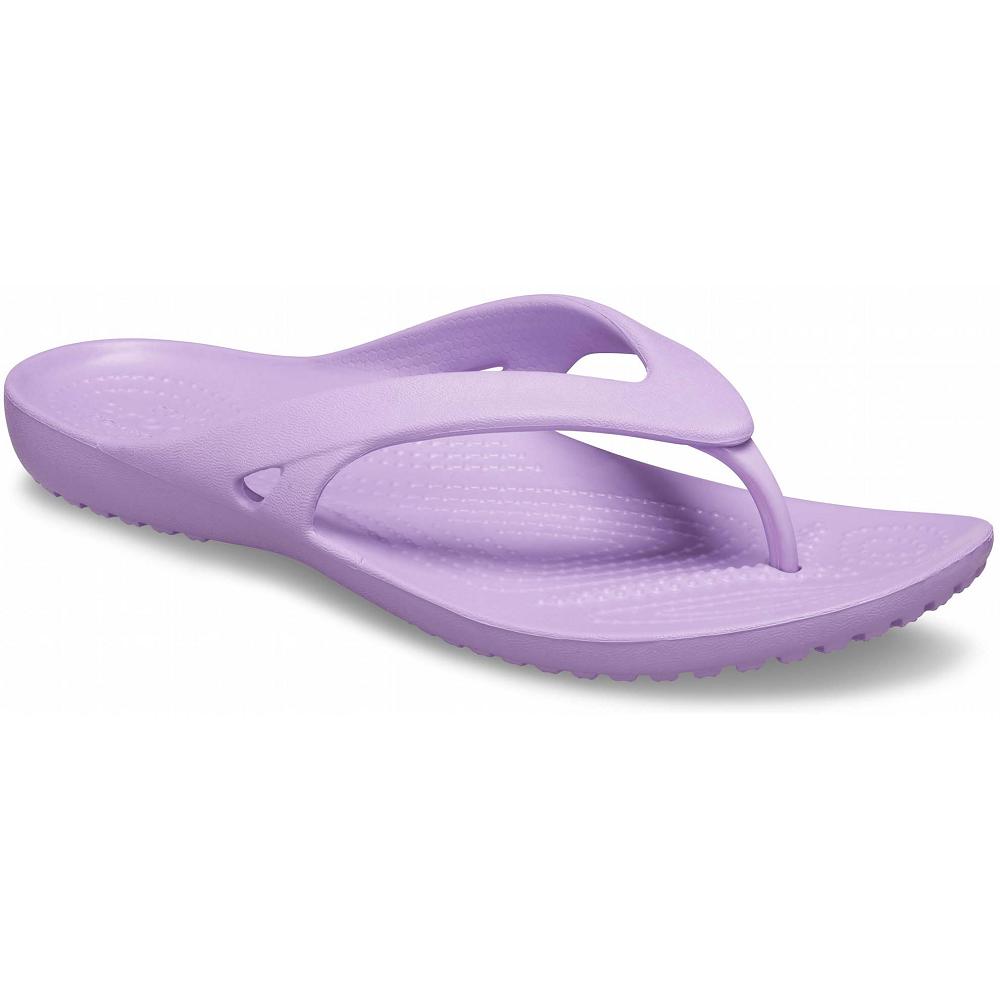 Purple Women's Crocs Kadee II Flip Flops | NZ 0182MQZA